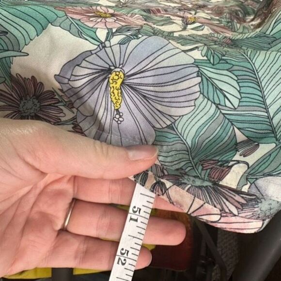 Tory Burch Robinson Floral Silk Kimono Maxi Dress Hibiscus Small muumuu - Picture 11 of 12